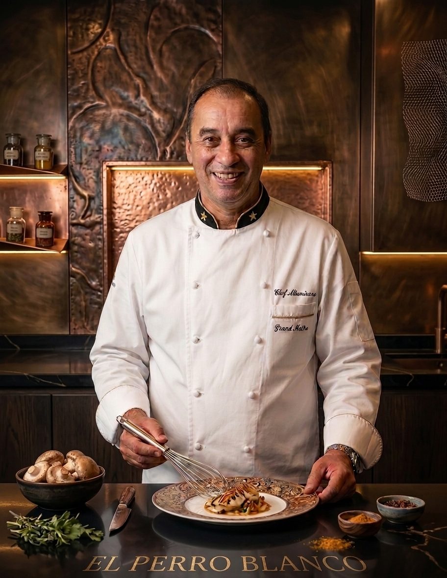Juan Marcelo Altamirano en cocina